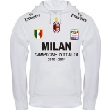 FELPA MILAN CAMPIONE D'ITALIA magllietta t-shirt bianca